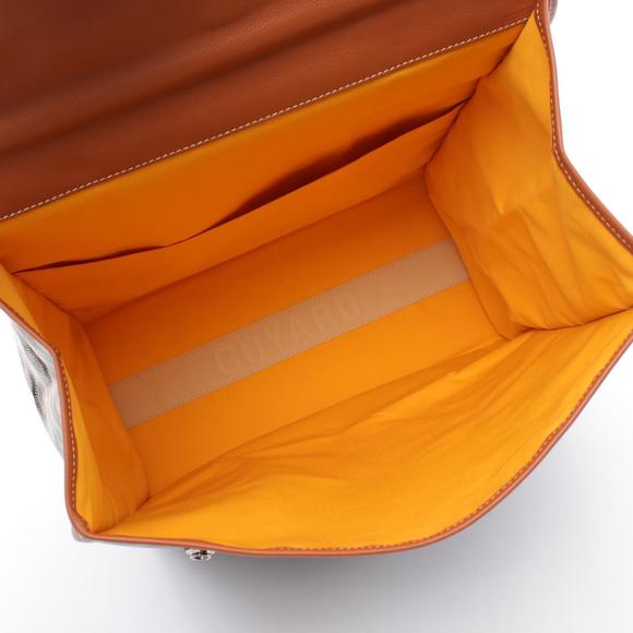 GOYARD Rucksack Backpack Bag Leather Black Brown White - Picture 3 of 5